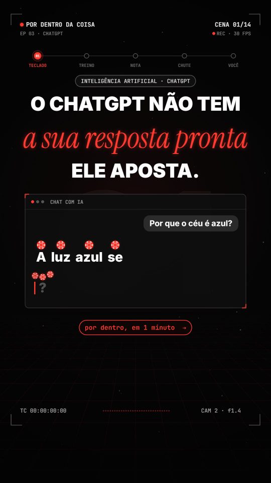 Reel do Por Dentro da Coisa sobre o ChatGPT